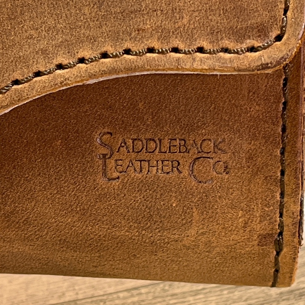 EUC Saddleback Leather Co Trifold Rustic Brown Tobacco Leather Wallet - Picture 3 of 17